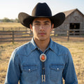 Western Agate Bolo Tie – Stylish and Distinctive with a Polished Stone Finish, 6, One Size
