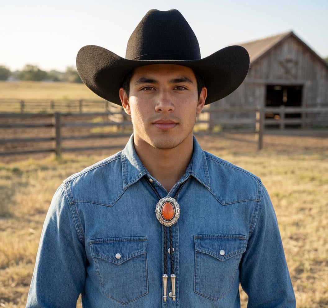 Western Agate Bolo Tie – Stylish and Distinctive with a Polished Stone Finish, 6, One Size