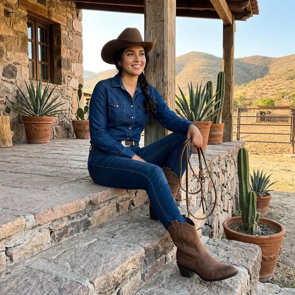 Botas vaqueras estilo western para mujer GLOBALWIN 