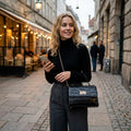 Bolso de mano de día con estampado de cocodrilo para mujer, de piel sintética