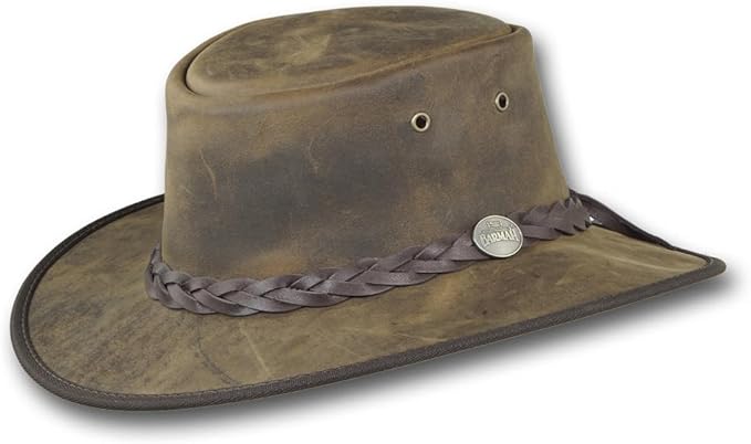 Sombrero plegable de cuero Bronco de Barmah Hats - Artículo 1060