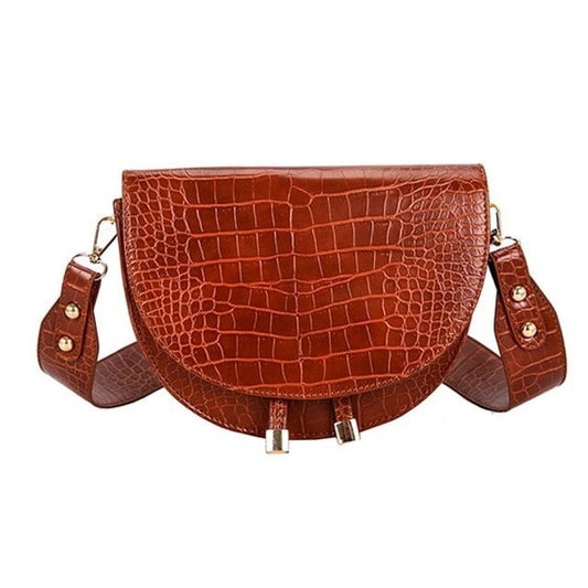 Soft Leather Shoulder Bag for Women, Black, 21x5x16cm