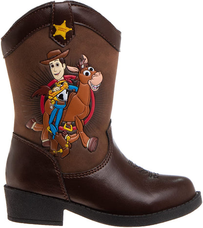 Disney Pixar Toy Story Boy's Cowboy Boot (Toddler/Little Kid), Brown, Brown, 6 Toddler