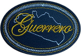 Guerrero Embroidered Patch - 4" x 3" - Snake Skin Design - Hook and Loop Fastener Backing (Copy)