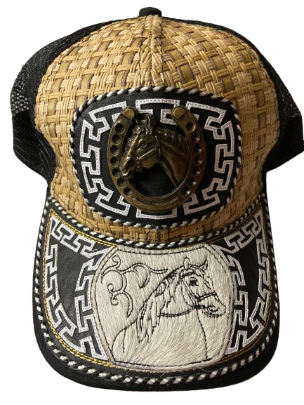 Horseshoe & Horse Head Emblem with Horse Embroidery