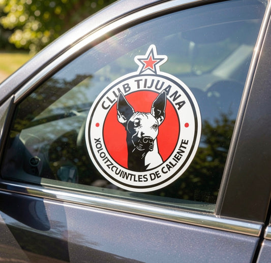 Club Tijuana Die cut Bubble free stickers, 3″×3″, White