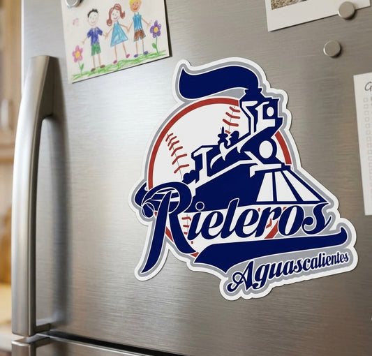 Rieleros de Aguascalientes Bubble free stickers, 3″×3″, White