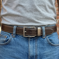 Steve madden men's dress casual every day leather belt, Black, 32