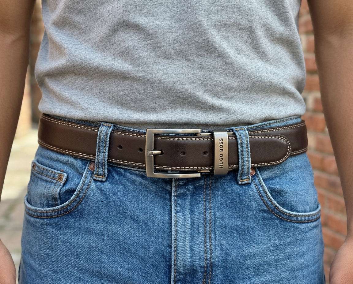 Steve madden men's dress casual every day leather belt, Black, 32