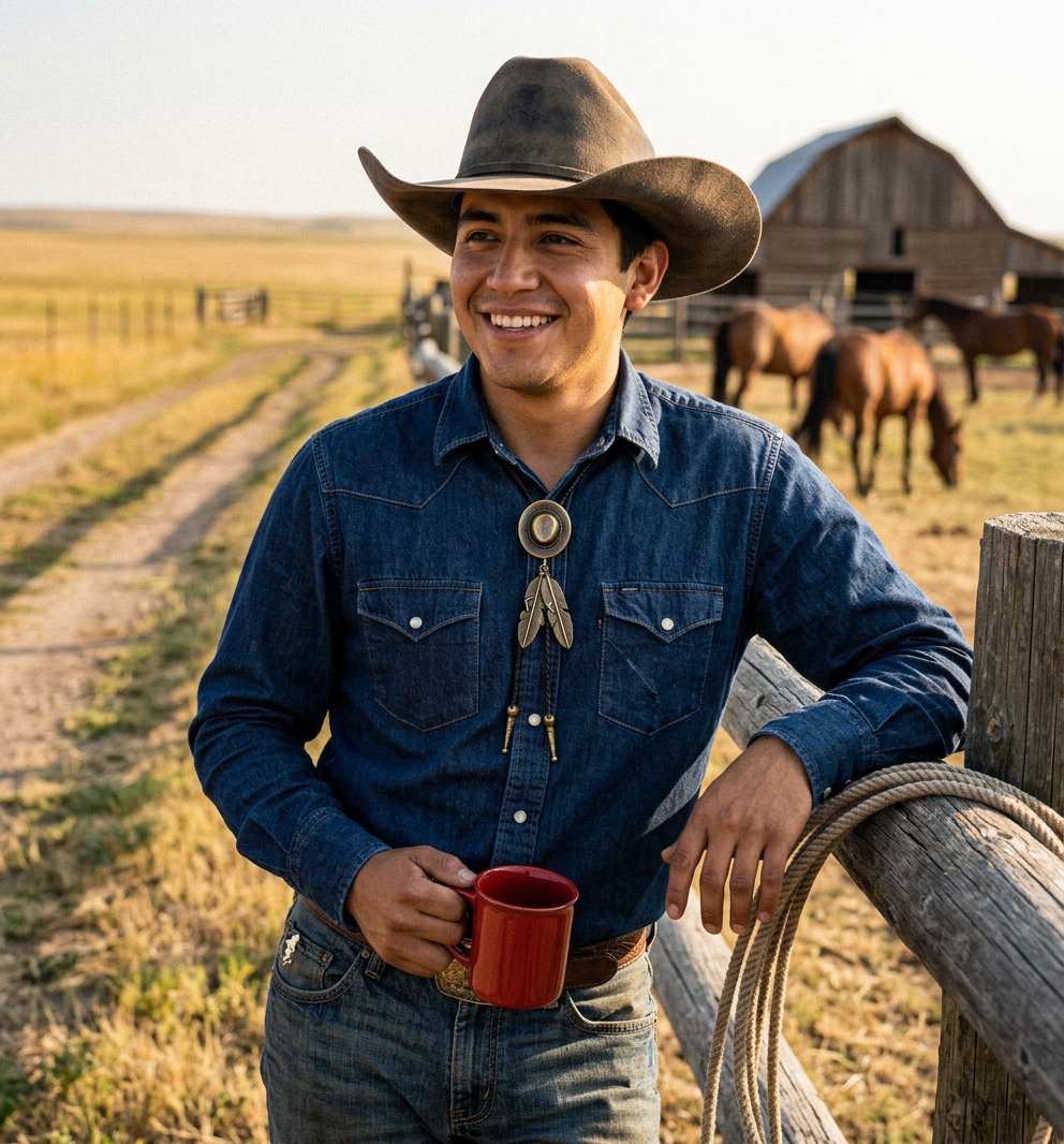 corbata bolo de vaquero