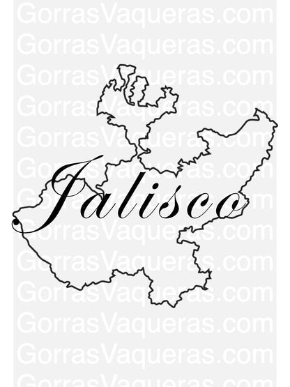 Jalisco map outline with cursive lettering, digital download SVG/EPS/PDF/PNG