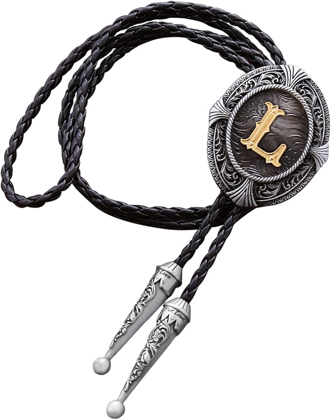 Corbata tipo bolo con letras