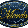 Morelos Embroidered Patch - 4" x 3" - Snake Skin Design - Hook and Loop Fastener Backing (Copy) (Copy)