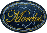 Morelos Embroidered Patch - 4" x 3" - Snake Skin Design - Hook and Loop Fastener Backing (Copy) (Copy)