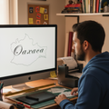 A stylized outline of Oaxaca with the name 'Oaxaca' written across it, indicating it's likely intended as a design element, likely a part of the digital file package.
