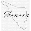 A digital file depicting the outline of Sonora state with the name 'Sonora' written across it in a stylized font.