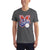 Men's heather gray T-shirt with colorful baseball team logo graphic on front