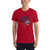 Red T-shirt with Tigres logo graphic on chest