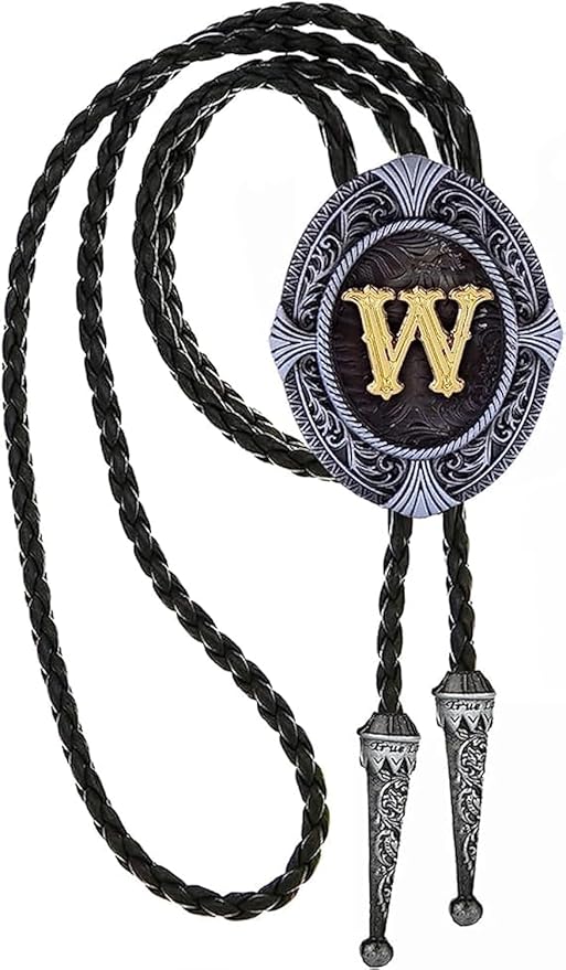 Corbata tipo bolo con letras