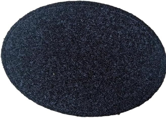Black felt beret on a white background