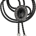 HUABOLA CALYN Handmade Black Round Bolo Tie – Western Cowboy Style