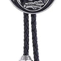 HUABOLA CALYN Handmade Black Round Bolo Tie – Western Cowboy Style