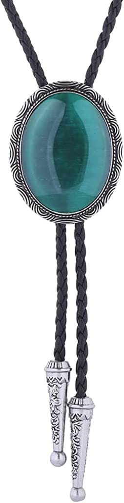 HUABOLA CALYN Black Bolo Tie for Men, Native American Western Cowboy Bolo Tie