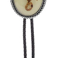 HUABOLA CALYN Handmade Black Round Bolo Tie – Western Cowboy Style