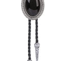 HUABOLA CALYN Black Bolo Tie for Men, Native American Western Cowboy Bolo Tie