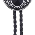 HUABOLA CALYN Handmade Black Round Bolo Tie – Western Cowboy Style