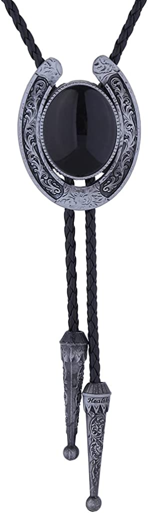 Corbata de bolo con sombrero de vaquero 3D estilo occidental de HUABOLA CALYN: corbata de bolo con botas de caballero de vaquero vintage a la moda para hombre 