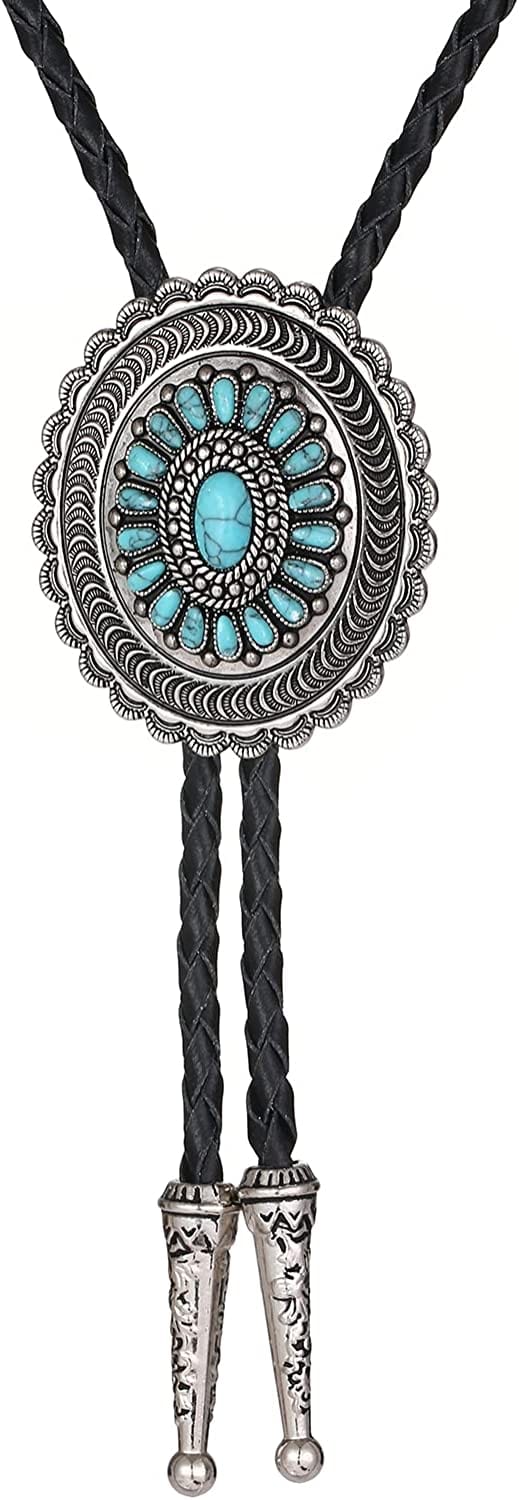 Corbata de bolo con sombrero de vaquero 3D estilo occidental de HUABOLA CALYN: corbata de bolo con botas de caballero de vaquero vintage a la moda para hombre 