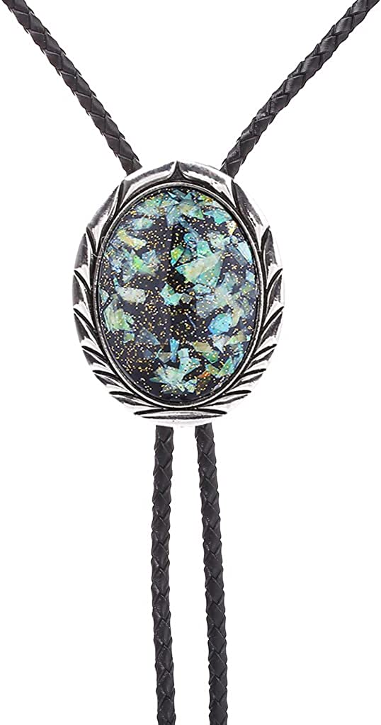 HUABOLA CALYN Bolo tie for Men  Unique Luminous Stone Native American White 3D Scorpion Animal Bolo ties Handmade