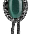 HUABOLA CALYN Handmade Black Round Bolo Tie – Western Cowboy Style