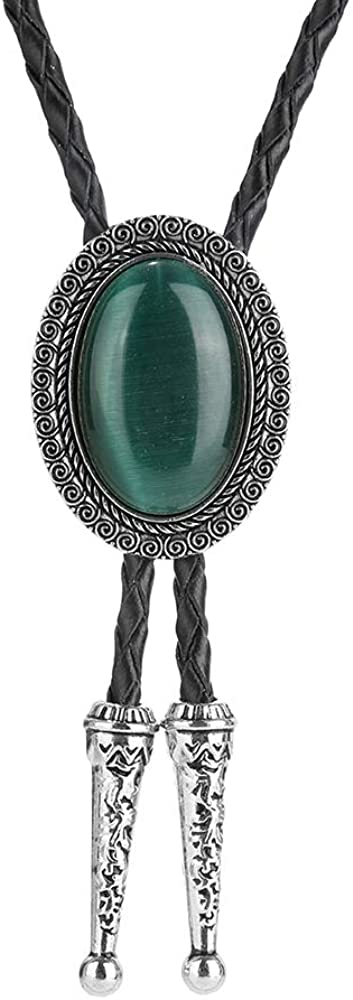 HUABOLA CALYN Handmade Black Round Bolo Tie – Western Cowboy Style