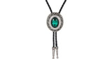 HUABOLA CALYN Black Bolo Tie for Men, Native American Western Cowboy Bolo Tie