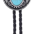 HUABOLA CALYN Handmade Black Round Bolo Tie – Western Cowboy Style