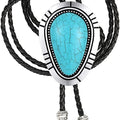 HUABOLA CALYN Handmade Black Round Bolo Tie – Western Cowboy Style