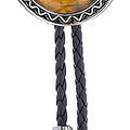 HUABOLA CALYN Handmade Black Round Bolo Tie – Western Cowboy Style