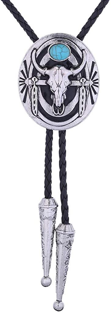 HUABOLA CALYN Western 3D Cowboy Hat Bolo Tie - Vintage Cowboy Knight Boots Necktie for Men