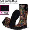 Botas de lluvia para mujer K Komforme con suela antideslizante, impermeables y con patrones de moda