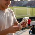 An iPhone case featuring the Club Tijuana logo with a white background, predominantly red and black, with a depiction of a goat's head.