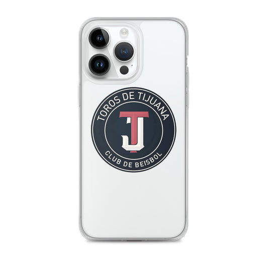 An iPhone case featuring the Toros de Tijuana logo in circular design on a white background.