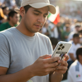 An iPhone case featuring the Club Queretaro logo in black and white on a clear background, with a camera cutout on the top left.