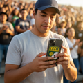 iPhone case featuring the Club Leon crest in green, yellow, and white colors with a soccer ball and the name 'LEON' prominently displayed.