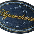 Aguascalientes Embroidered Patch - 4" x 3" - Snake Skin Design - Hook and Loop Fastener Backing