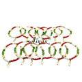 Mexican Tricolor Elastic String Charm Bracelet 12 St.Jude, One Size