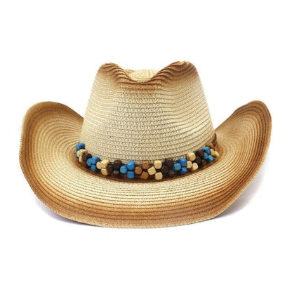 Sombrero de vaquero HOAREE para hombre, sombrero Fedora de ala ancha, sombrero de paja para playa de vaquera para hombre, gorra con protección UV, sombrero para mujer