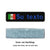 Mexico flag patch with blue custom text and light blue iron-on backing, rectangular