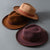Fedora Hat Felt Hat Wide Brim, Dark Grey, M (56 58CM)